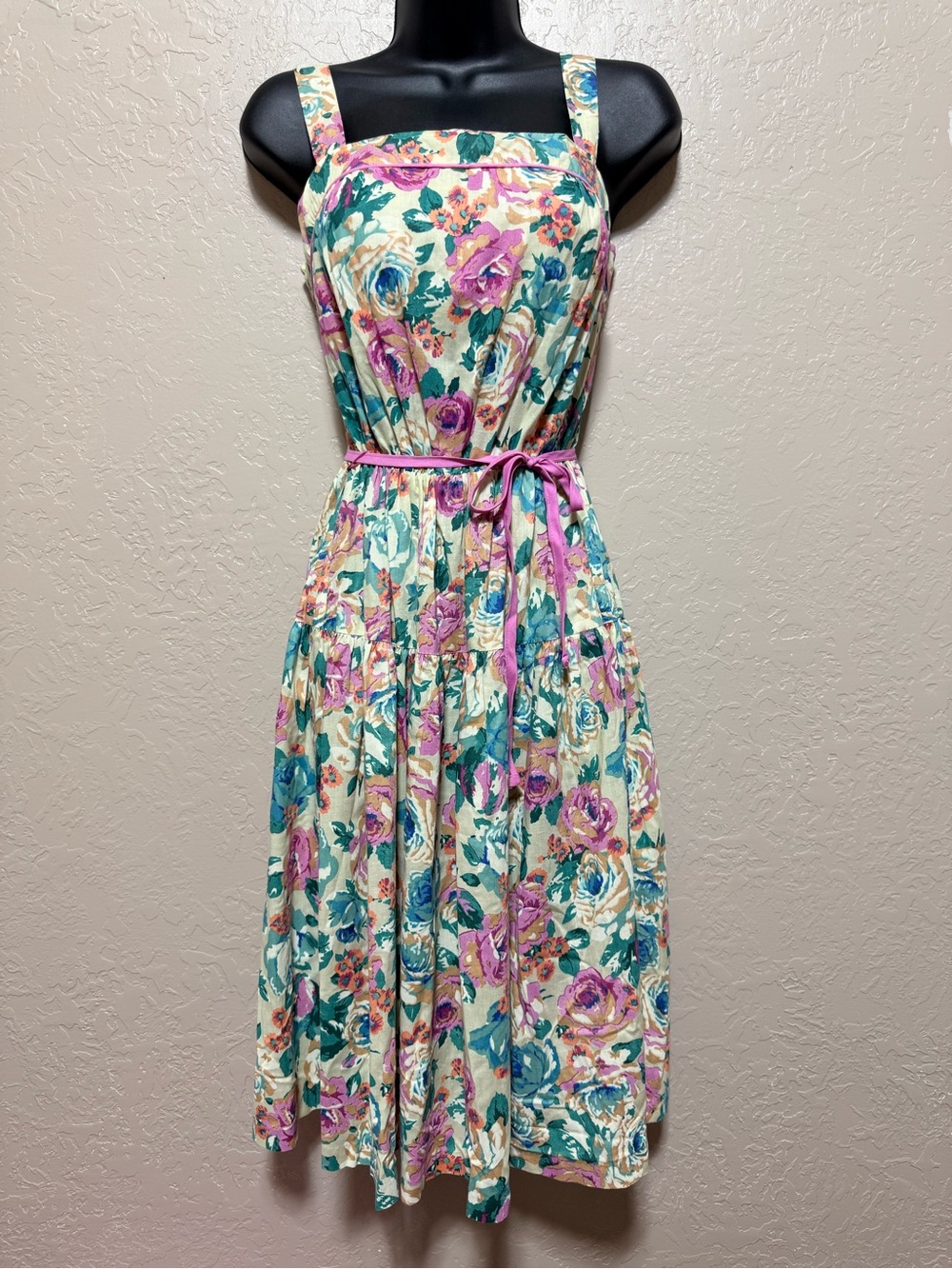 Vtg 70s dash about floral dress size 10